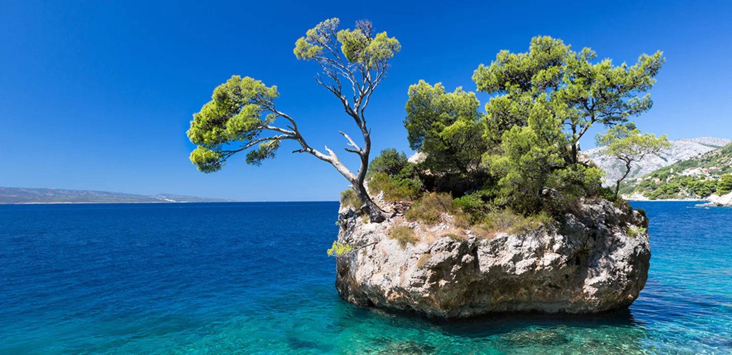 Dalmatinische Küste und mediterrane Landschaft